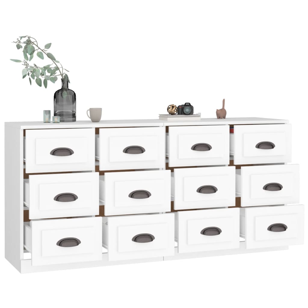 Image Buffets 2 pcs blanc bois d'ingénierie | Xios Store SNC vidaXL Xios Store SNC