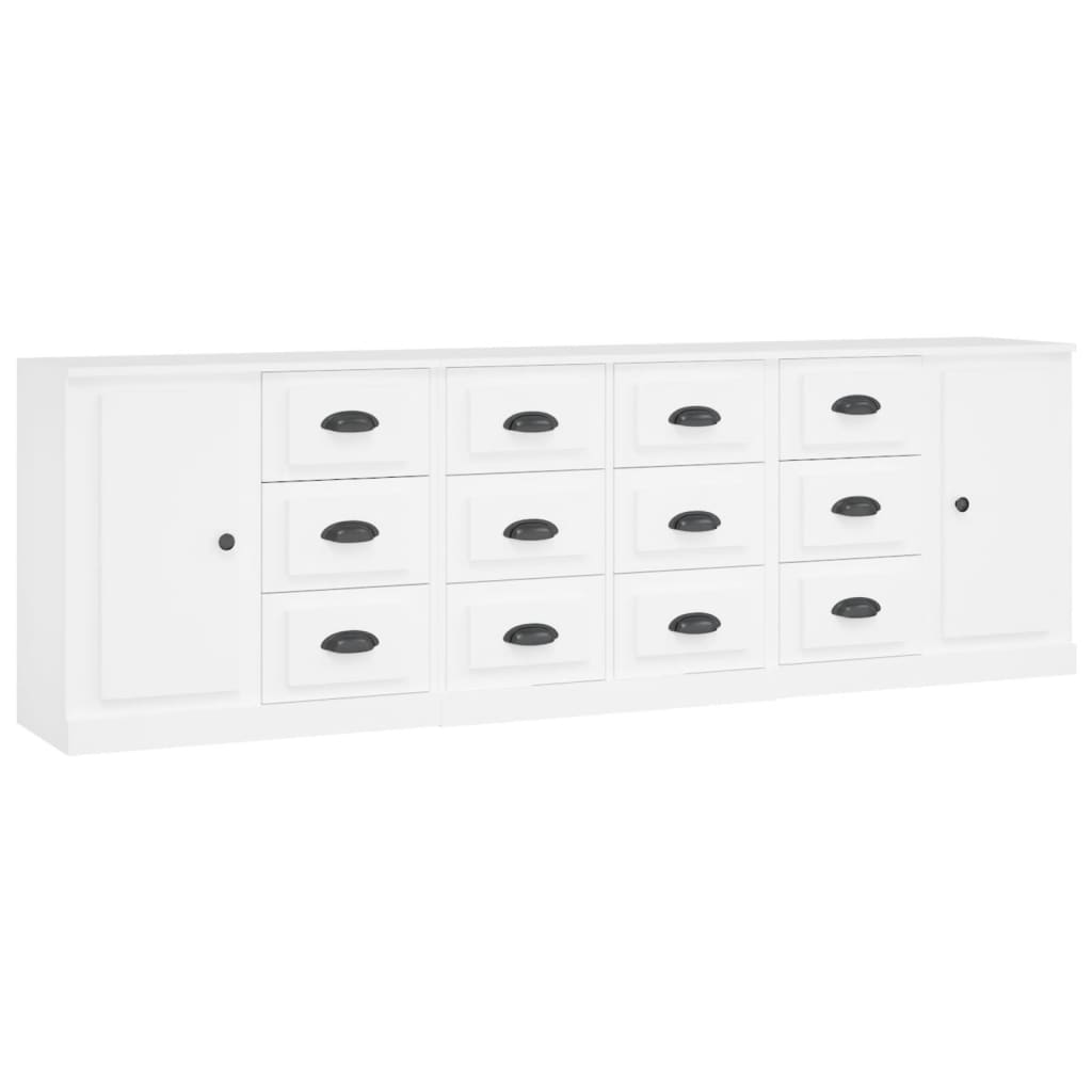 Image Buffets 3 pcs Blanc Bois d'ingénierie | Xios Store SNC vidaXL Xios Store SNC