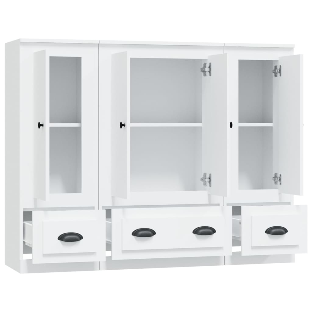 Image Buffets 3 pcs blanc bois d'ingénierie | Xios Store SNC vidaXL Xios Store SNC