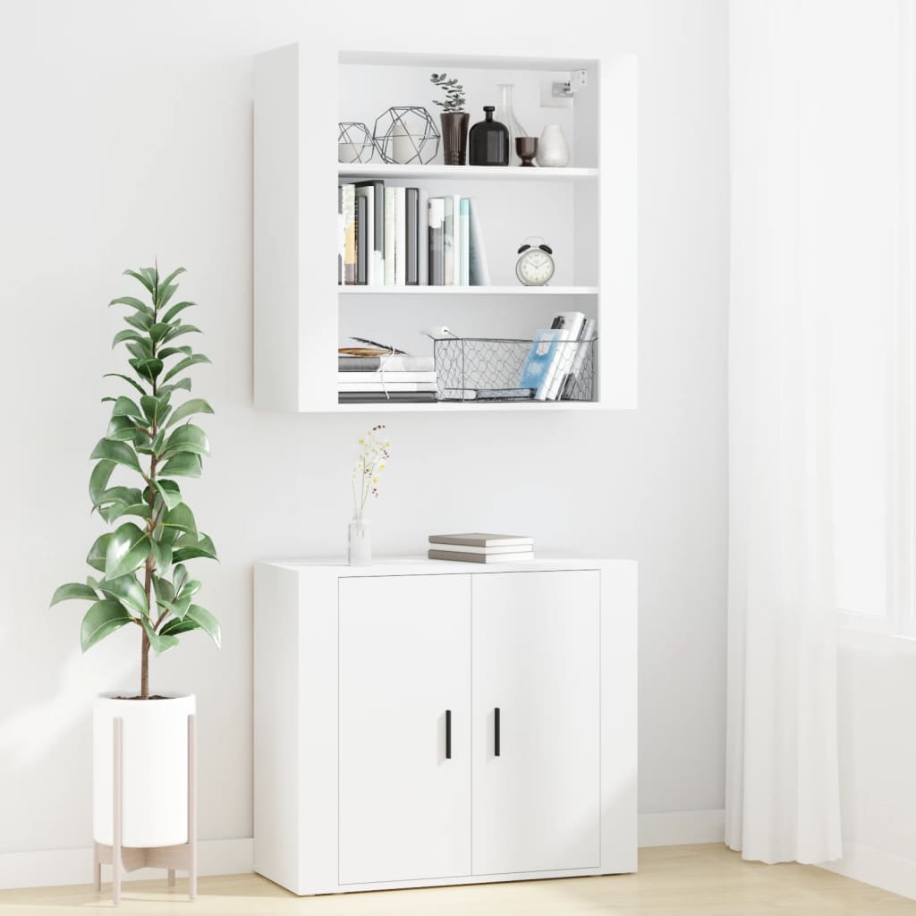 Image Buffet haut Blanc Bois d'ingénierie | Xios Store SNC vidaXL Xios Store SNC