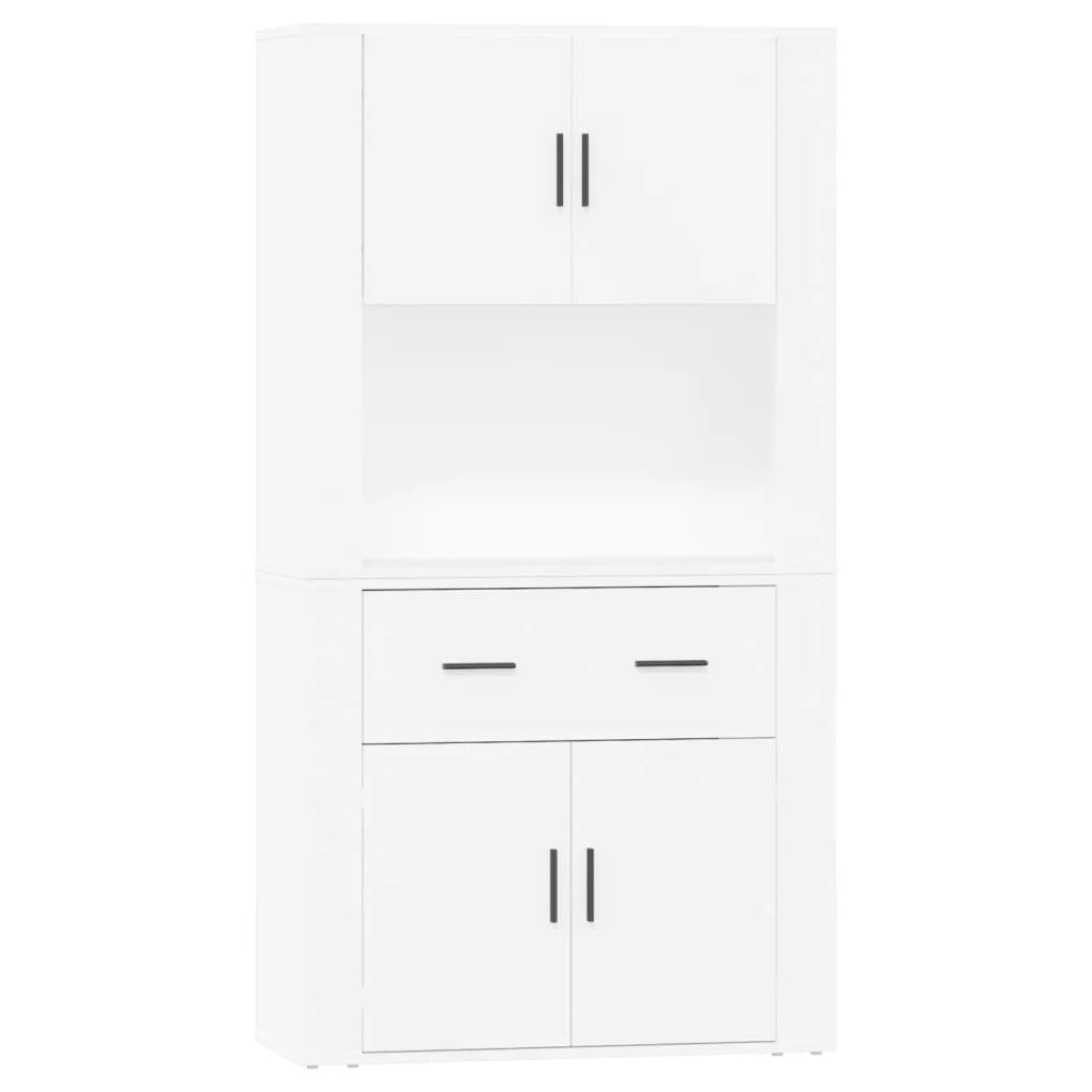 Buffet haut Blanc Bois d'ingénierie Buffets & bahuts vidaXL