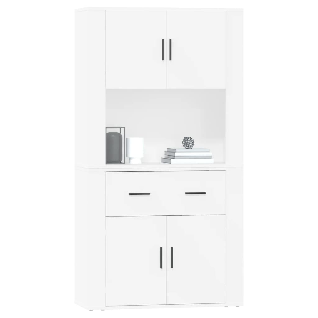 Buffet haut Blanc Bois d'ingénierie Buffets & bahuts vidaXL