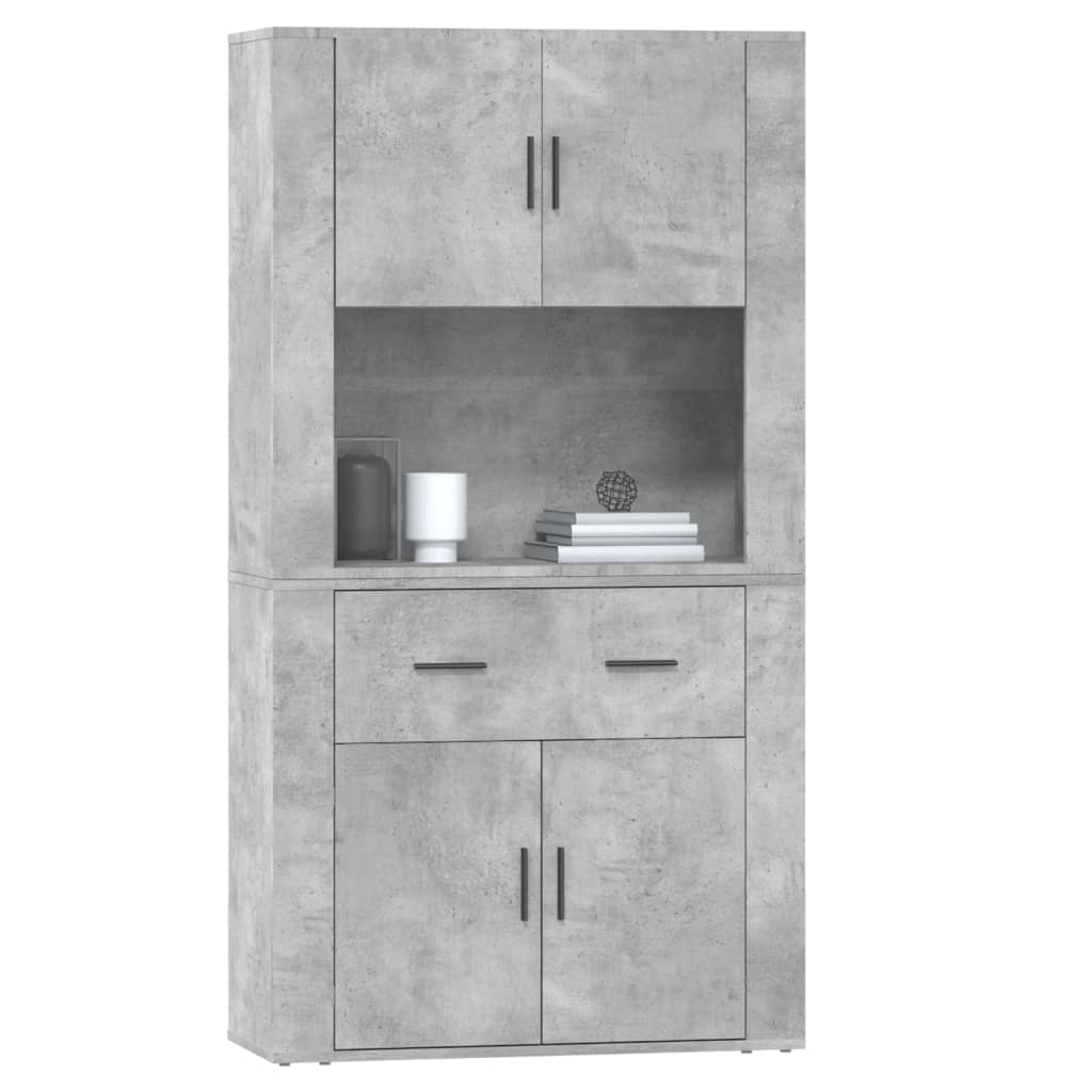 Buffet haut Gris béton Bois d'ingénierie Buffets & bahuts vidaXL