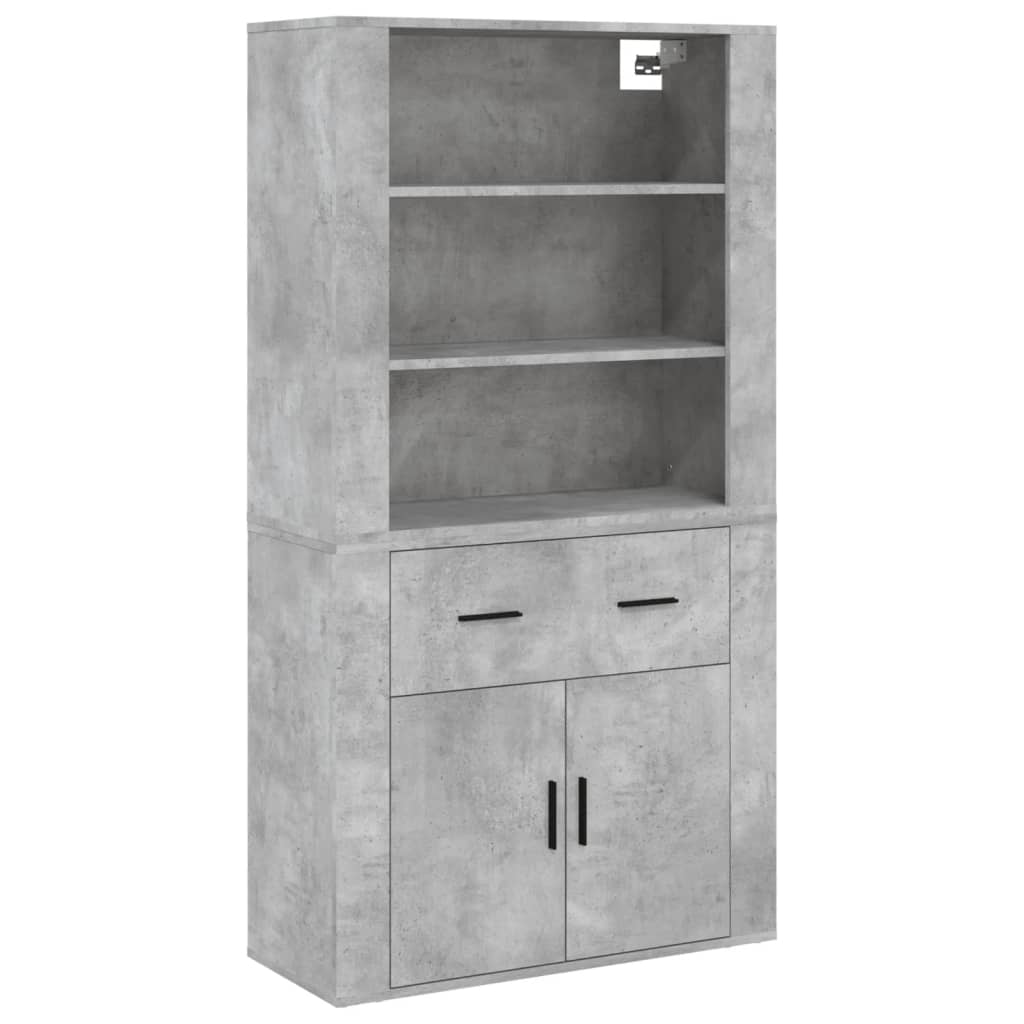 Image Buffet haut Gris béton Bois d'ingénierie | Xios Store SNC vidaXL Xios Store SNC