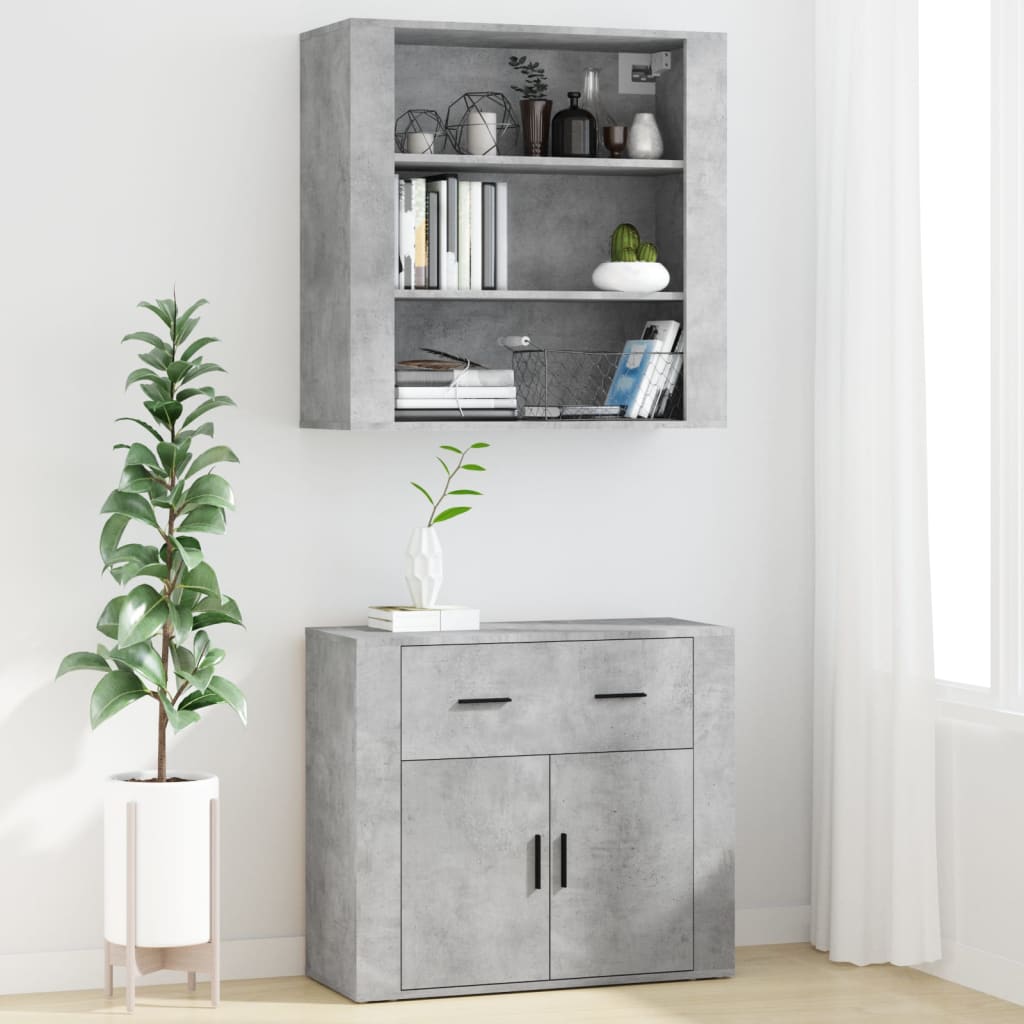 Image Buffet haut Gris béton Bois d'ingénierie | Xios Store SNC vidaXL Xios Store SNC