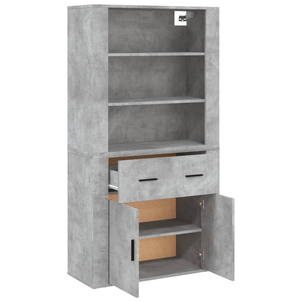 Image Buffet haut Gris béton Bois d'ingénierie | Xios Store SNC vidaXL Xios Store SNC