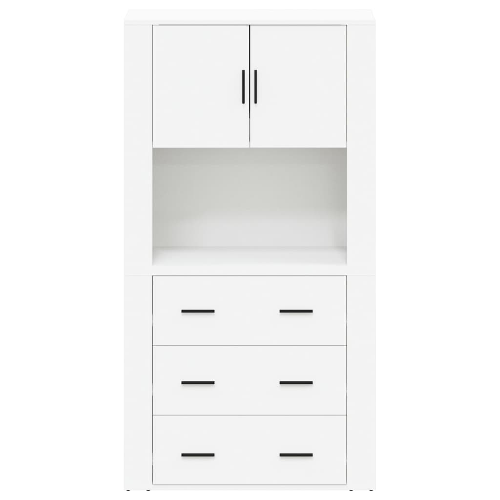 Buffet haut Blanc Bois d'ingénierie Buffets & bahuts vidaXL