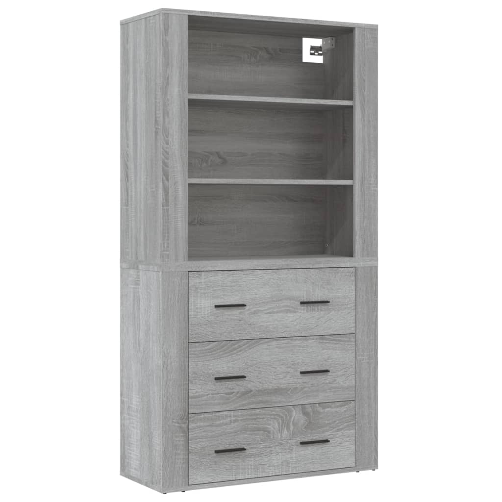 Image Buffet haut Sonoma gris Bois d'ingénierie | Xios Store SNC vidaXL Xios Store SNC