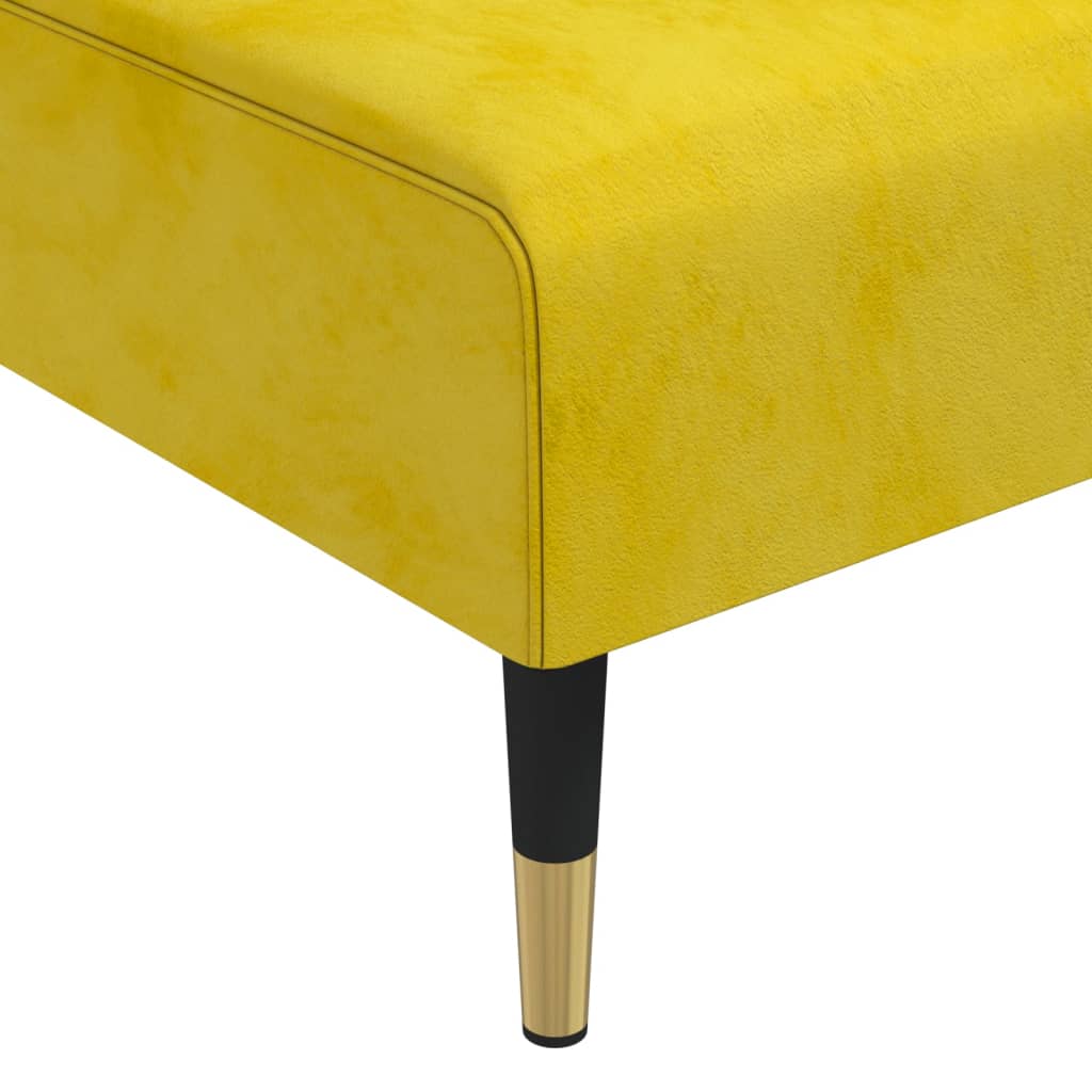 Canapé-lit en forme de L jaune 271x140x70 cm velours Canapés vidaXL