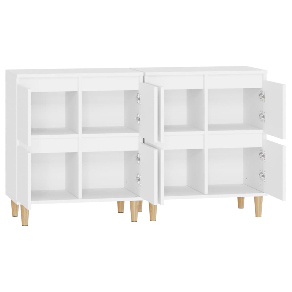 Image Buffets 2 pcs blanc 60x35x70 cm bois d'ingénierie | Xios Store SNC vidaXL Xios Store SNC