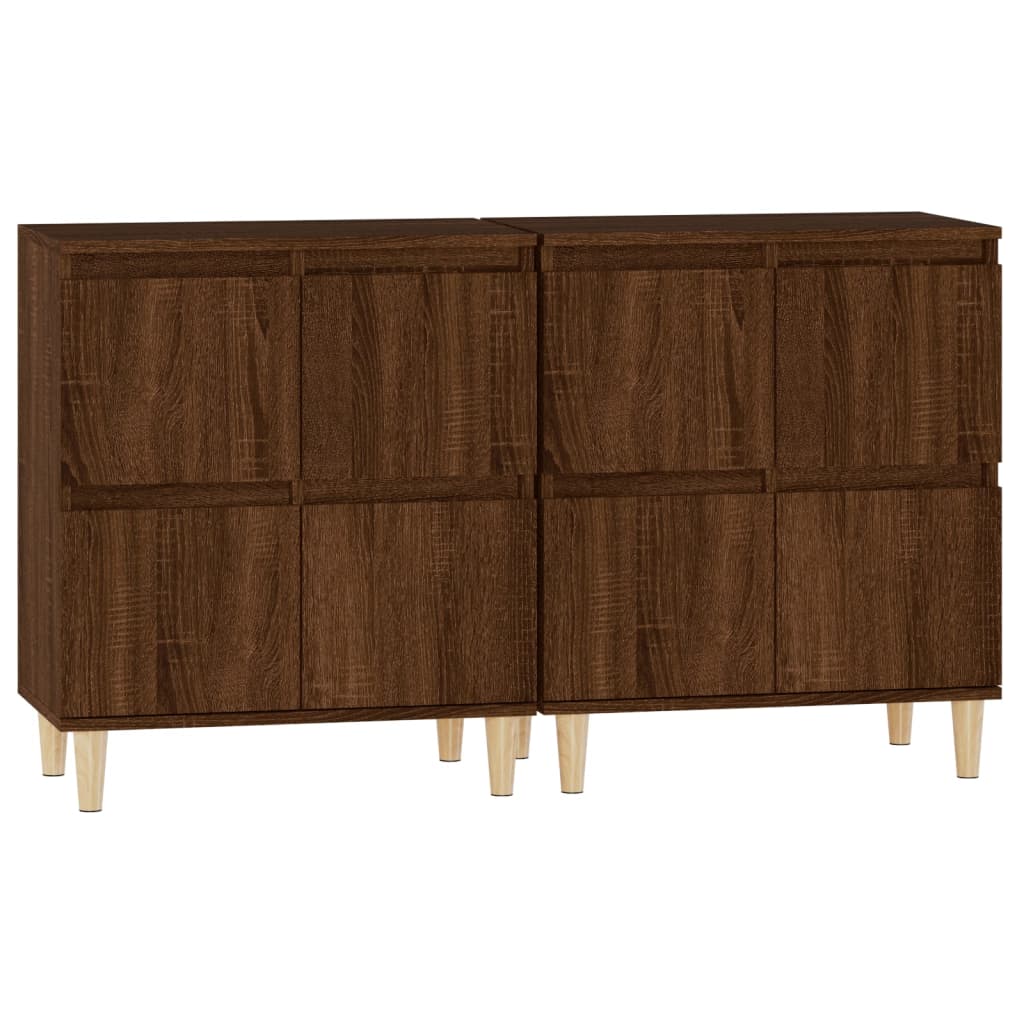 Image Buffets 2 pcs chêne marron 60x35x70 cm bois d'ingénierie | Xios Store SNC vidaXL Xios Store SNC