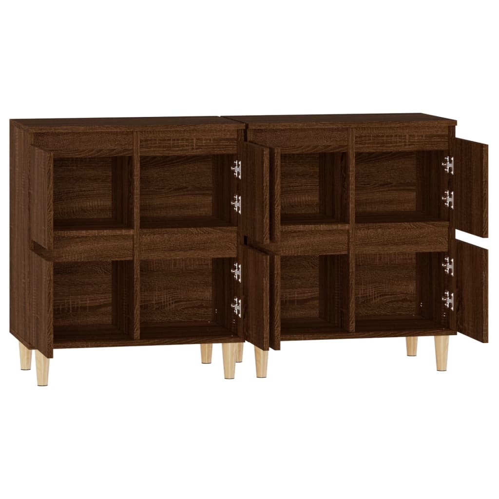 Image Buffets 2 pcs chêne marron 60x35x70 cm bois d'ingénierie | Xios Store SNC vidaXL Xios Store SNC