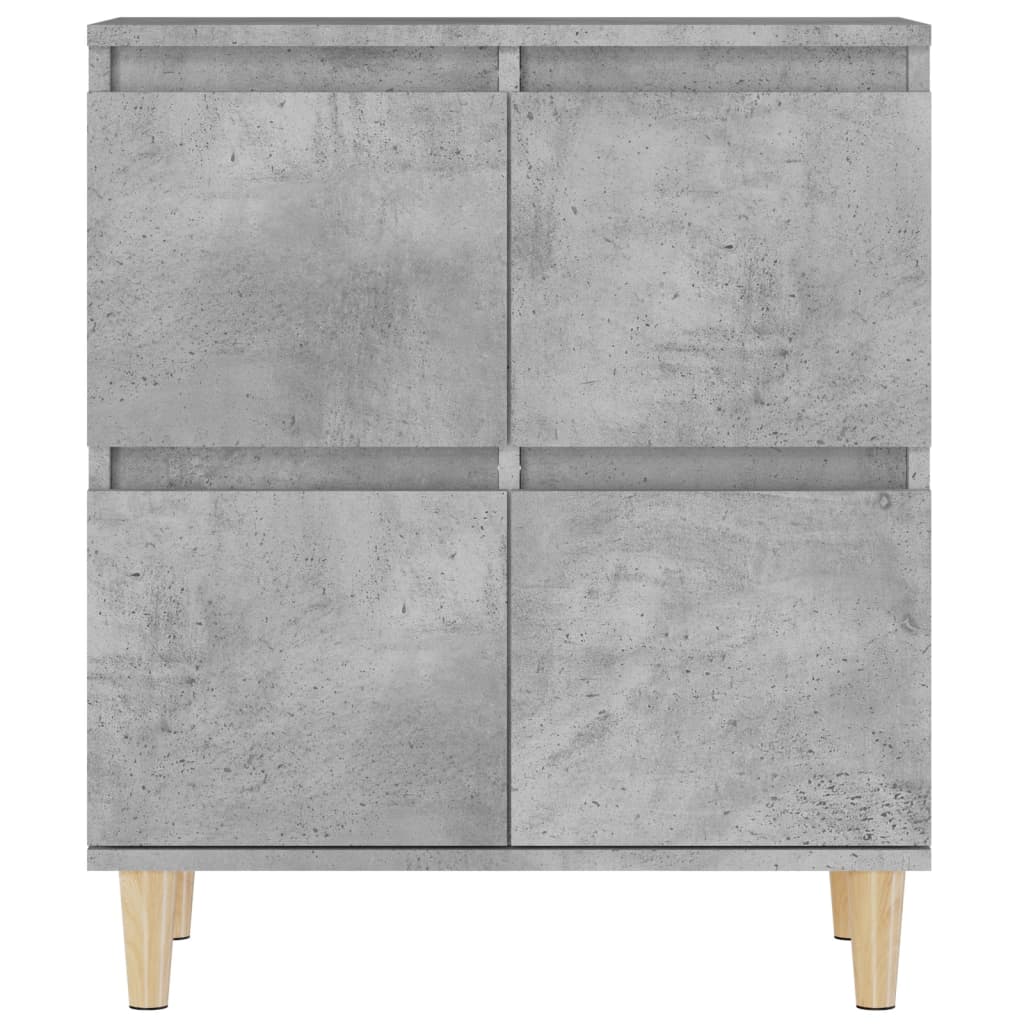 Image Buffets 3 pcs gris béton 60x35x70 cm bois d'ingénierie | Xios Store SNC vidaXL Xios Store SNC