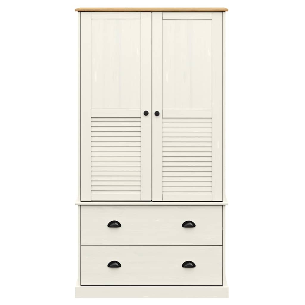 Garde-robe VIGO blanc 90x55x170 cm bois massif de pin Armoires vidaXL