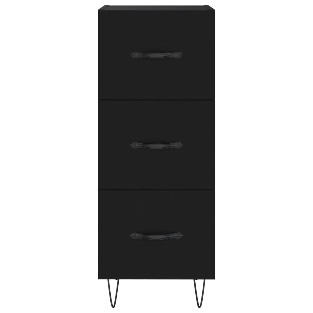 Buffet Noir 34,5x34x90 cm Bois d'ingénierie - Xios Store SNC