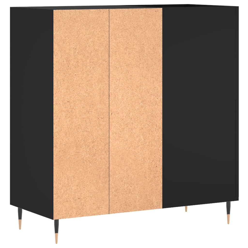 Armoire à disques noir 84,5x38x89 cm bois d'ingénierie Fixations & meubles de rangement multimédia vidaXL   