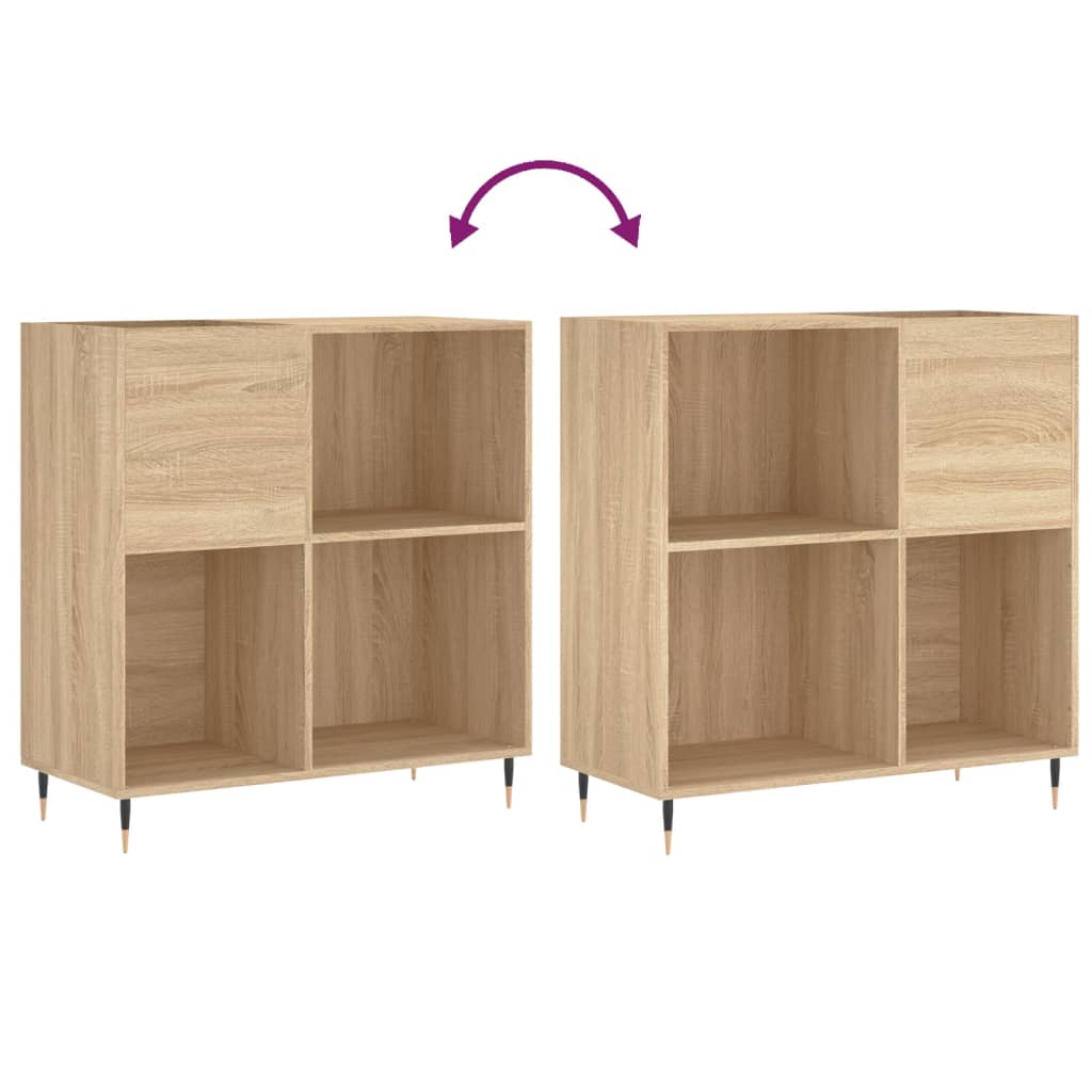 Armoire à disques chêne sonoma 84,5x38x89 cm bois d'ingénierie Fixations & meubles de rangement multimédia vidaXL   