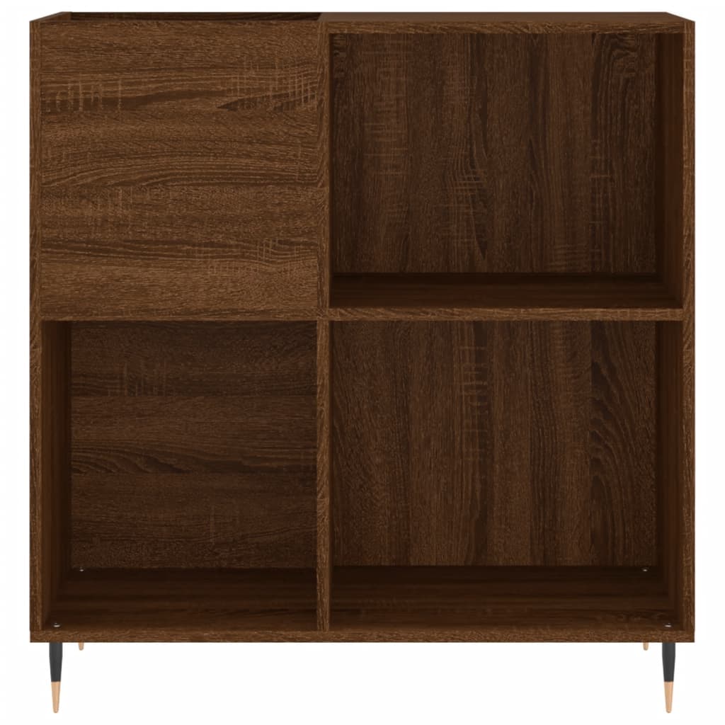 Armoire à disques chêne marron 84,5x38x89 cm bois d'ingénierie Fixations & meubles de rangement multimédia vidaXL   