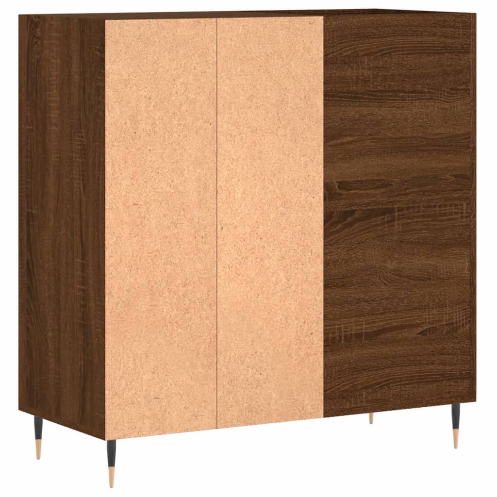 Armoire à disques chêne marron 84,5x38x89 cm bois d'ingénierie Fixations & meubles de rangement multimédia vidaXL   