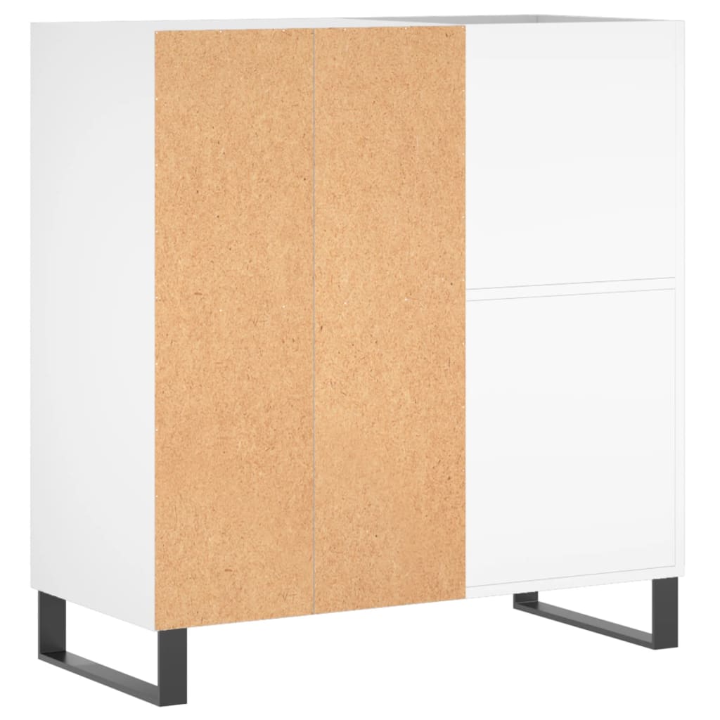 Armoire à disques blanc 84,5x38x89 cm bois d'ingénierie Fixations & meubles de rangement multimédia vidaXL   