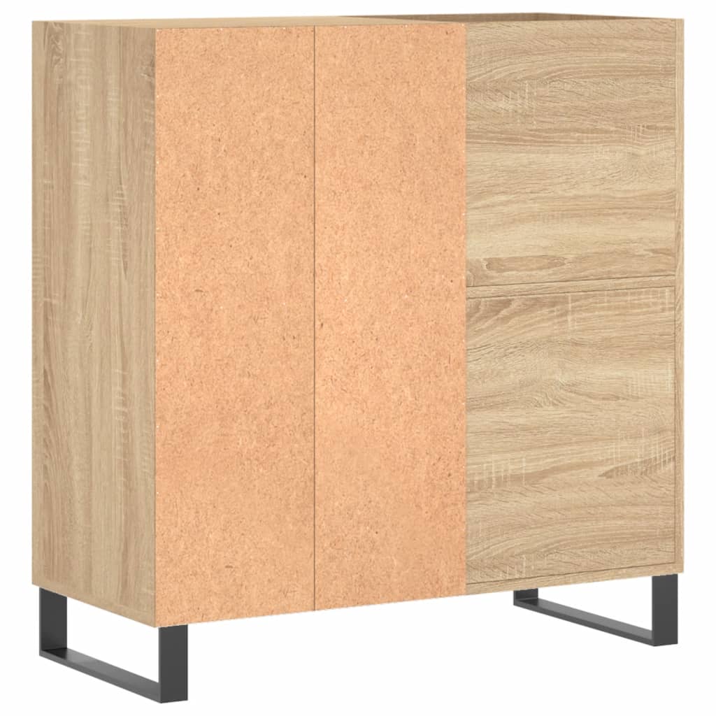 Armoire à disques chêne sonoma 84,5x38x89 cm bois d'ingénierie Fixations & meubles de rangement multimédia vidaXL   