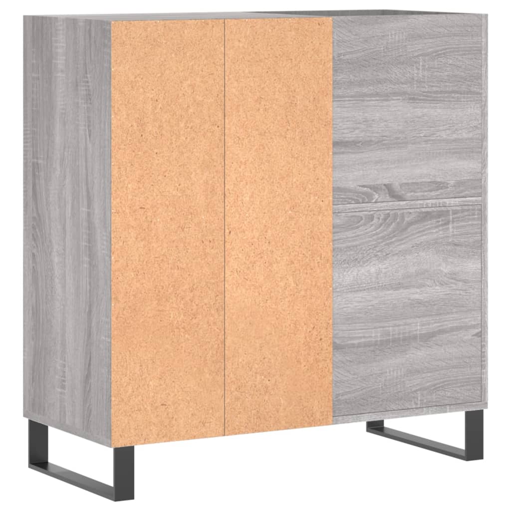 Armoire à disques sonoma gris 84,5x38x89 cm bois d'ingénierie Fixations & meubles de rangement multimédia vidaXL   