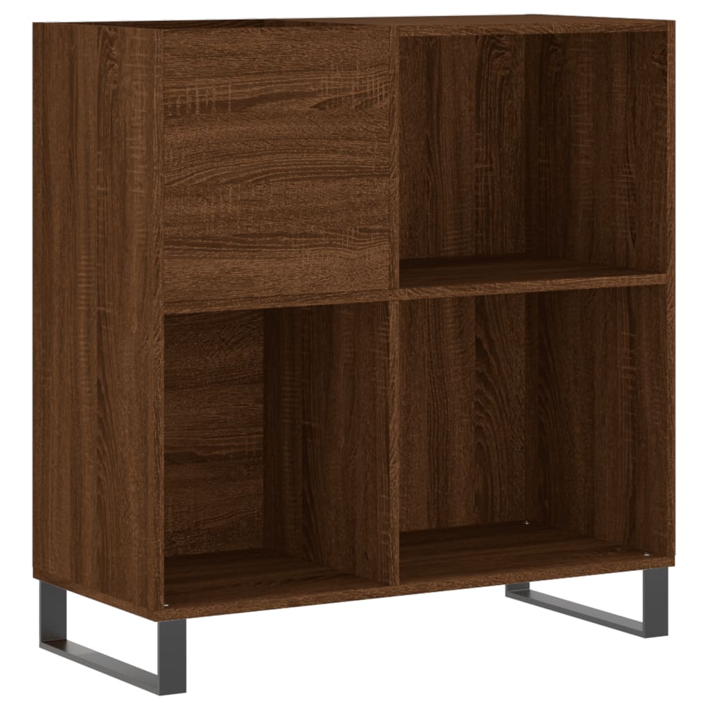 Armoire à disques chêne marron 84,5x38x89 cm bois d'ingénierie Fixations & meubles de rangement multimédia vidaXL   