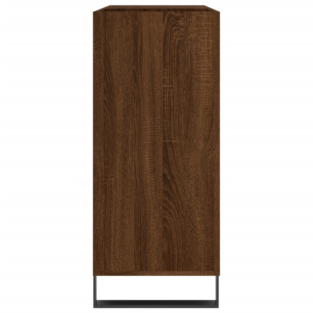 Armoire à disques chêne marron 84,5x38x89 cm bois d'ingénierie Fixations & meubles de rangement multimédia vidaXL   