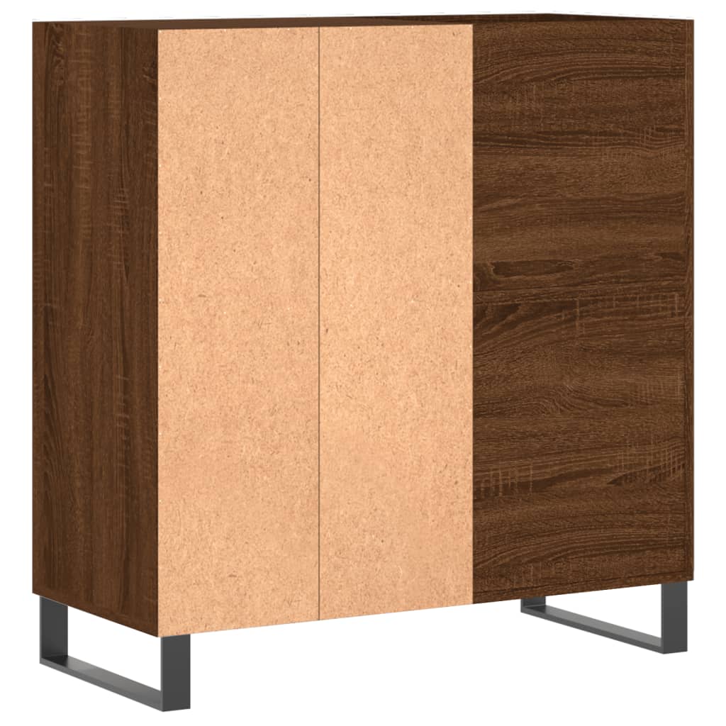 Armoire à disques chêne marron 84,5x38x89 cm bois d'ingénierie Fixations & meubles de rangement multimédia vidaXL   