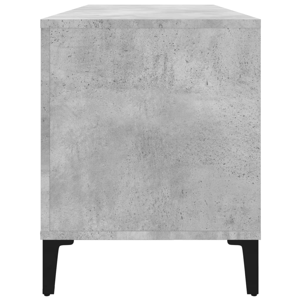 Armoire à disques gris béton 100x38x48 cm bois d'ingénierie Fixations & meubles de rangement multimédia vidaXL   