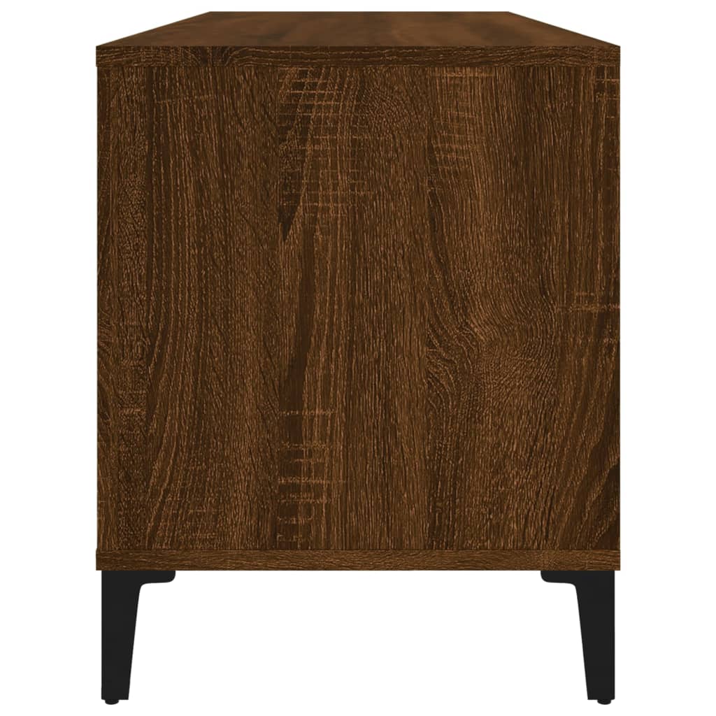 Armoire à disques chêne marron 100x38x48 cm bois d'ingénierie Fixations & meubles de rangement multimédia vidaXL   