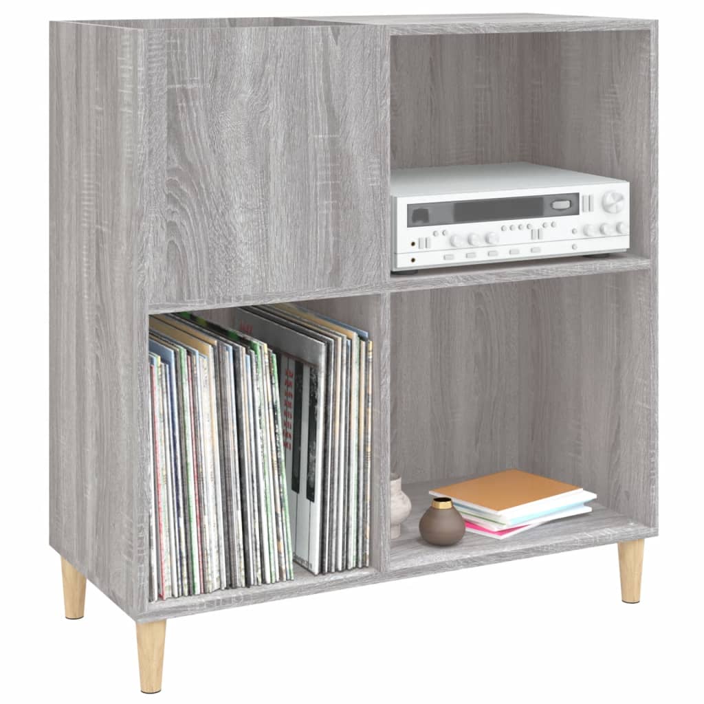 Armoire à disques sonoma gris 84,5x38x89 cm bois d'ingénierie Fixations & meubles de rangement multimédia vidaXL   