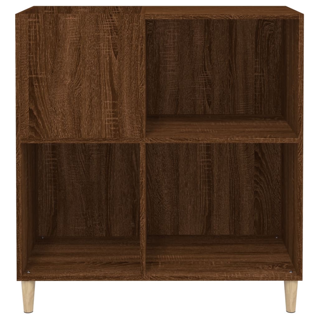 Armoire à disques chêne marron 84,5x38x89 cm bois d'ingénierie Fixations & meubles de rangement multimédia vidaXL   