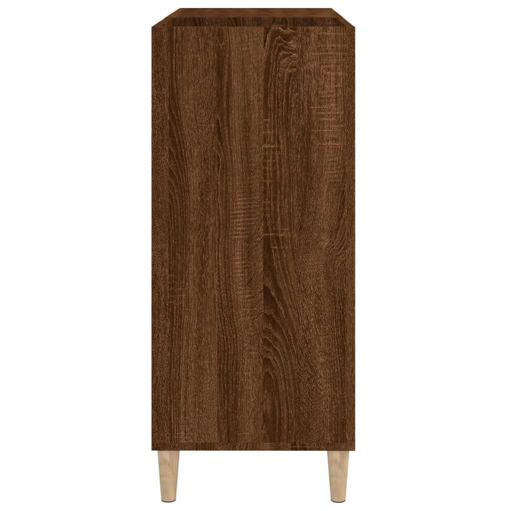 Armoire à disques chêne marron 84,5x38x89 cm bois d'ingénierie Fixations & meubles de rangement multimédia vidaXL   