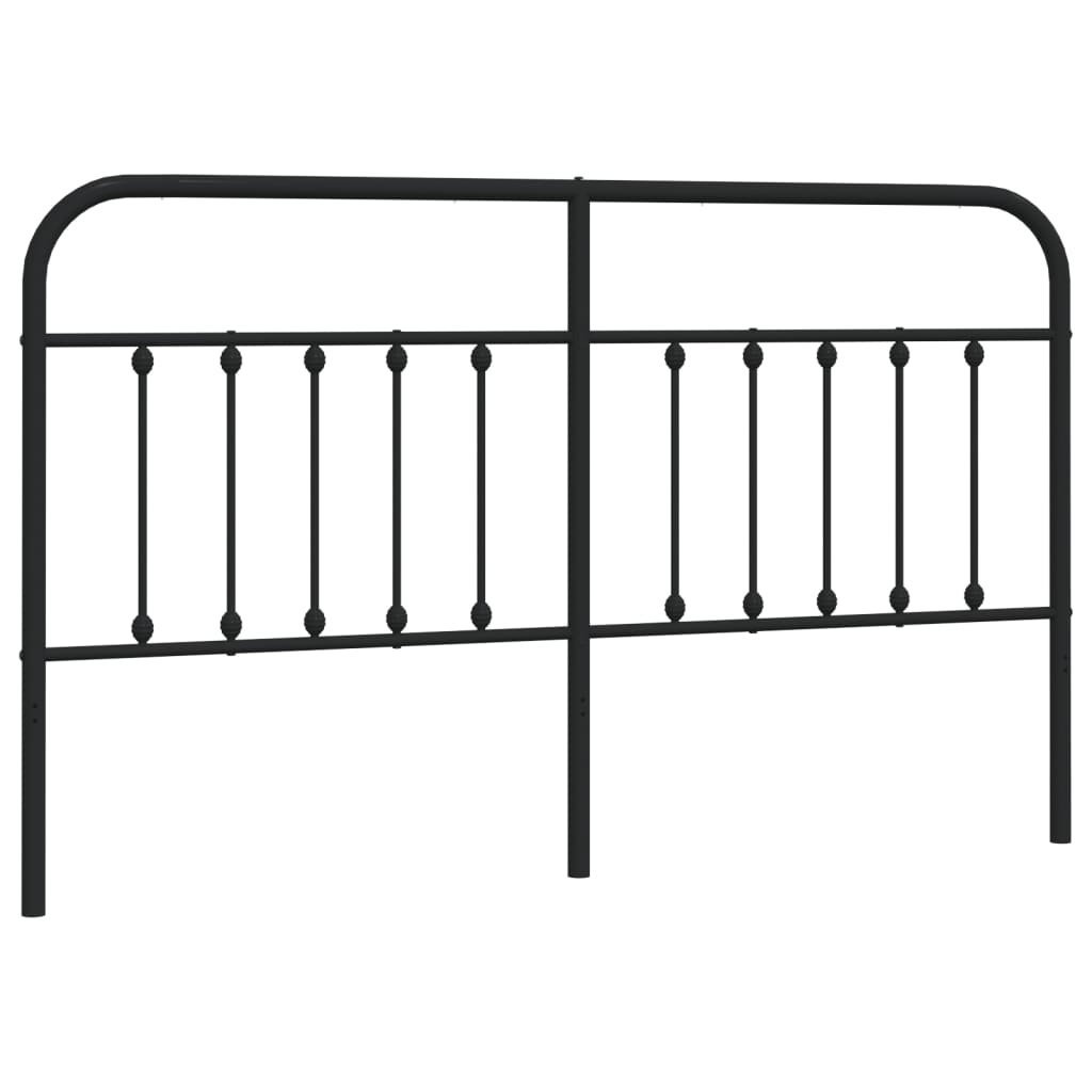 Tête de lit métal noir 180 cm Têtes et pieds de lit vidaXL   