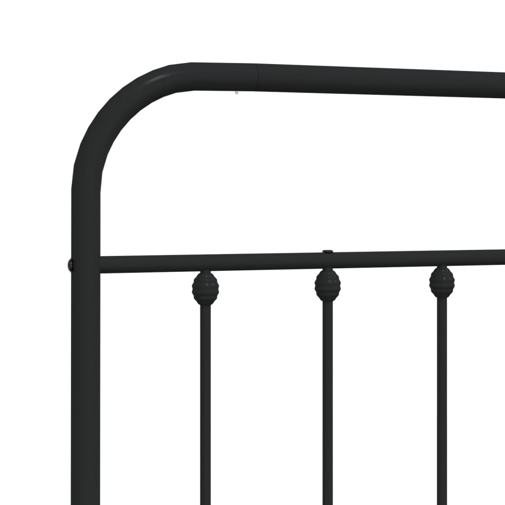 Tête de lit métal noir 180 cm Têtes et pieds de lit vidaXL   