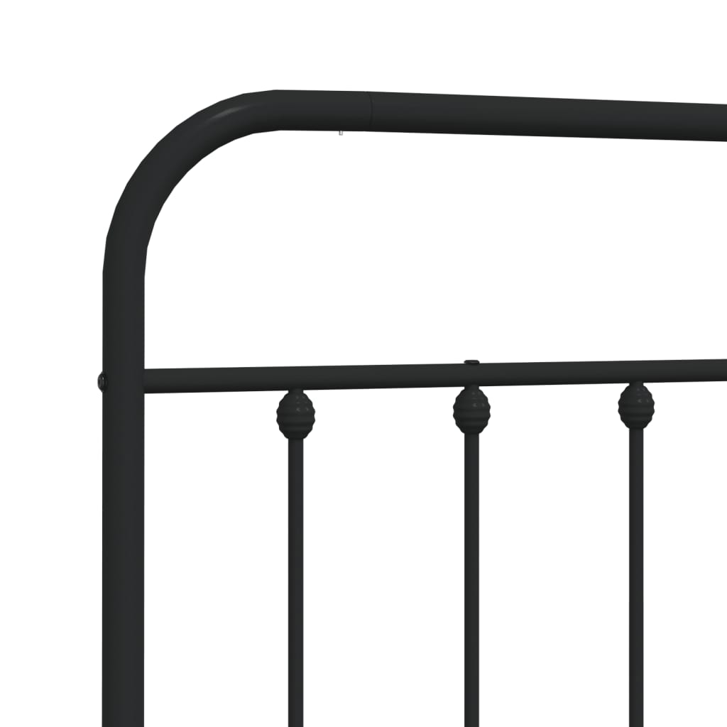 Tête de lit métal noir 200 cm Têtes et pieds de lit vidaXL   