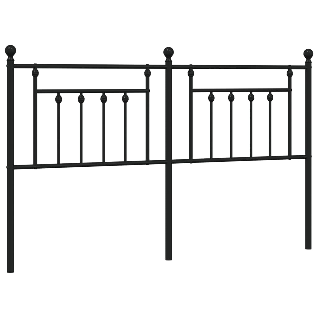 Tête de lit métal noir 180 cm Têtes et pieds de lit vidaXL   