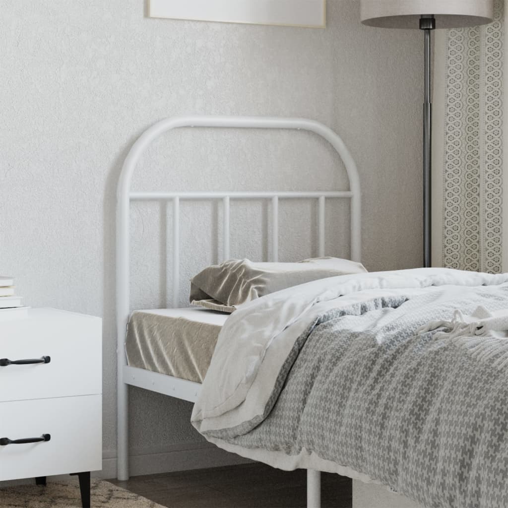 Tête de lit métal blanc 75 cm Têtes et pieds de lit vidaXL   