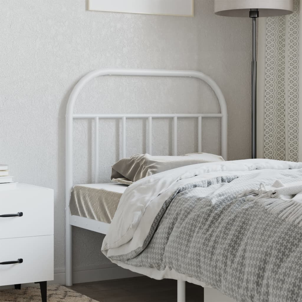 Tête de lit métal blanc 80 cm Têtes et pieds de lit vidaXL   