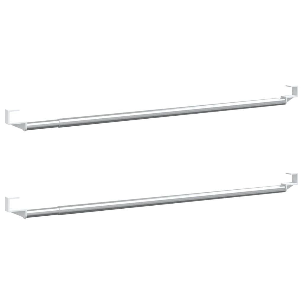 Tringles à rideau 2 pcs blanc et argenté 60-105 cm aluminium Tringles à rideaux vidaXL   