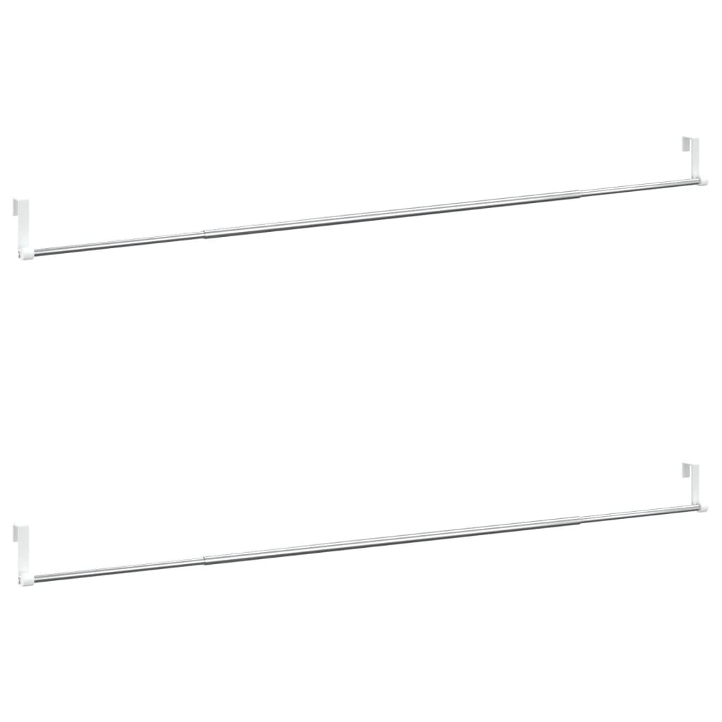 Tringles à rideau 2 pcs blanc et argenté 90-135 cm aluminium Tringles à rideaux vidaXL   