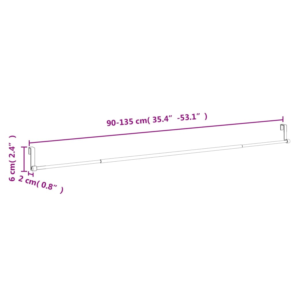 Tringles à rideau 2 pcs blanc et argenté 90-135 cm aluminium Tringles à rideaux vidaXL   