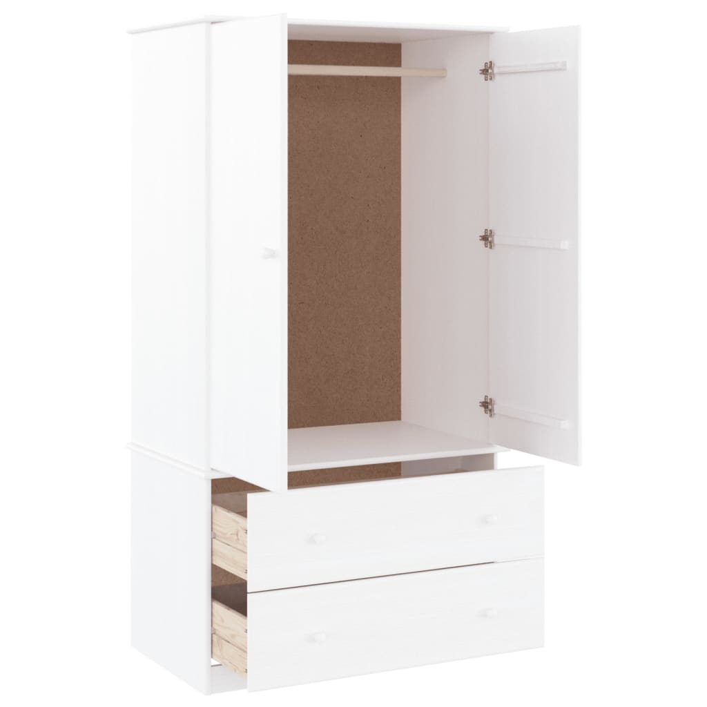 Garde-robe ALTA blanc 90x55x170 cm bois massif de pin Armoires vidaXL   