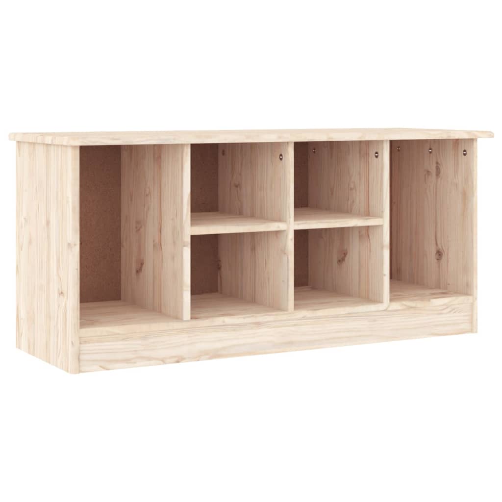 Banc à chaussures ALTA 100x35x45 cm bois massif de pin Bancs coffres vidaXL   