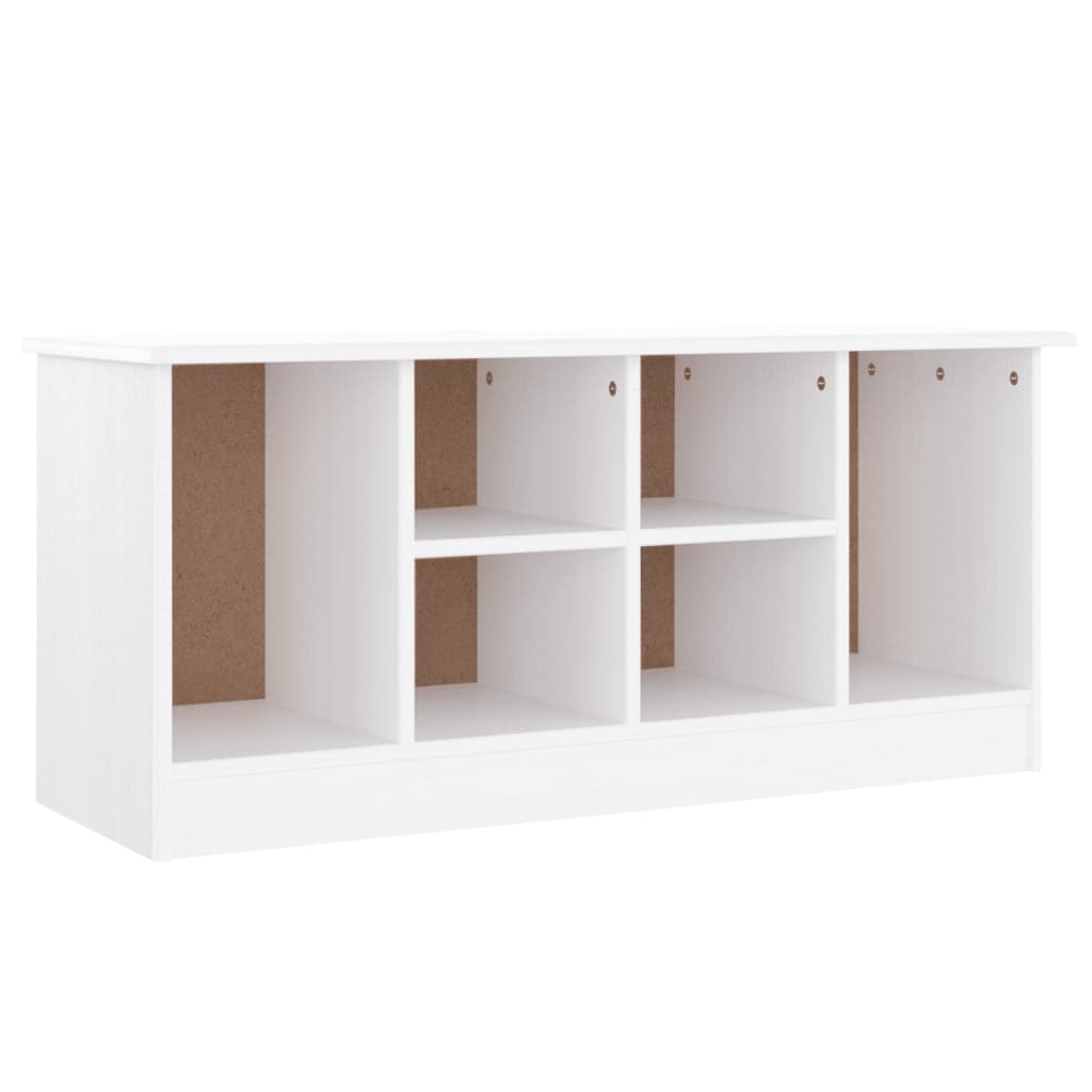 Banc à chaussures ALTA blanc 100x35x45 cm bois massif de pin Bancs coffres vidaXL   