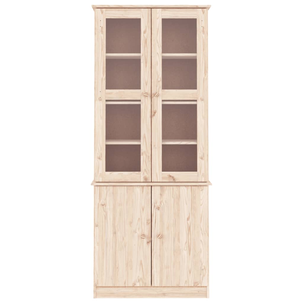 Vitrine en verre ALTA 77x35x186,5 cm bois de pin massif Buffets & bahuts vidaXL