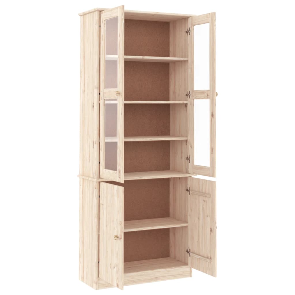 Vitrine en verre ALTA 77x35x186,5 cm bois de pin massif Buffets & bahuts vidaXL