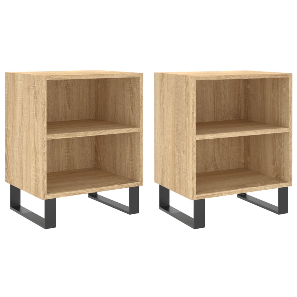 Tables de chevet 2pcs chêne sonoma 40x30x50cm bois d'ingénierie Tables de chevet vidaXL   