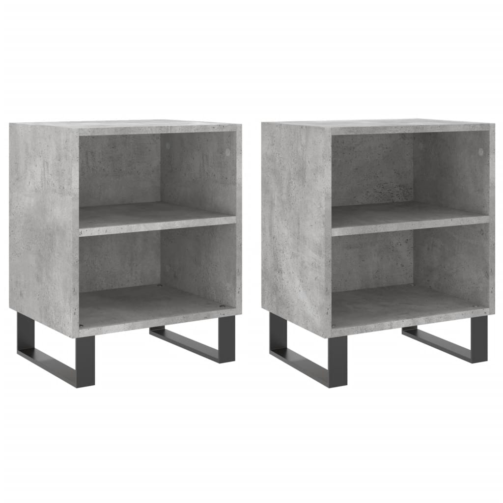 Tables de chevet 2 pcs gris béton 40x30x50 cm bois d'ingénierie Tables de chevet vidaXL   